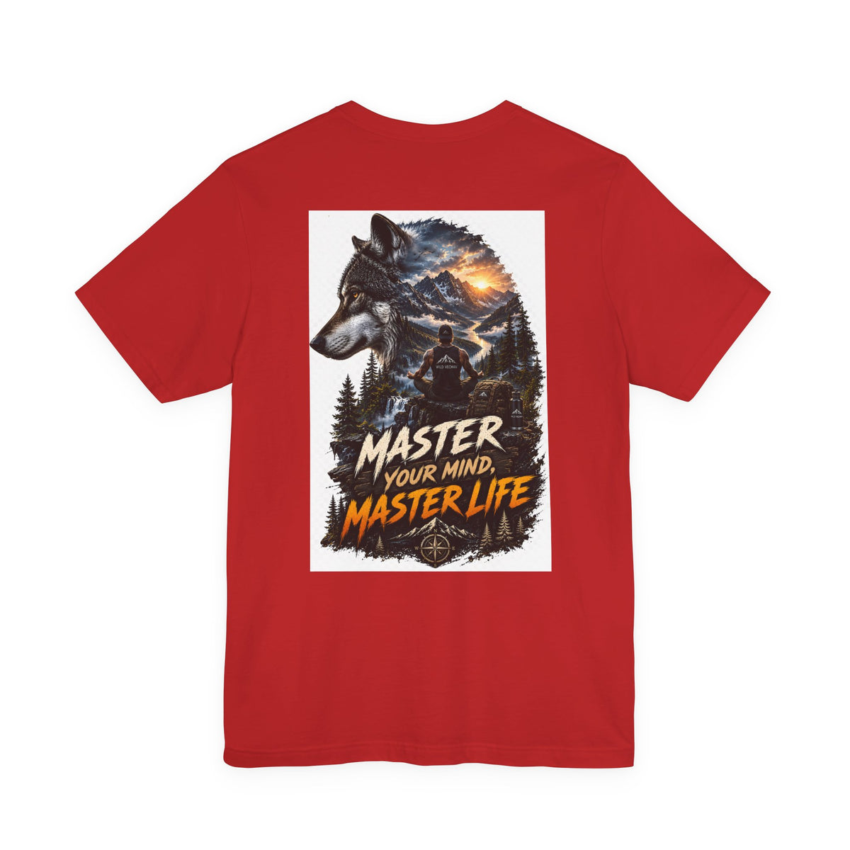 Master Your Mind, Master Life Wolf Tee — Motivational Outdoor Graphic T-Shirt