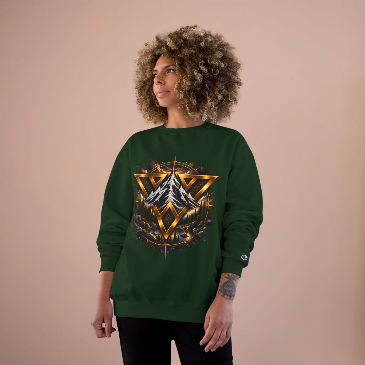 Adventure Champion Sweatshirt — 'Lost Often, Found Always' Mountain Graphic Crewneck