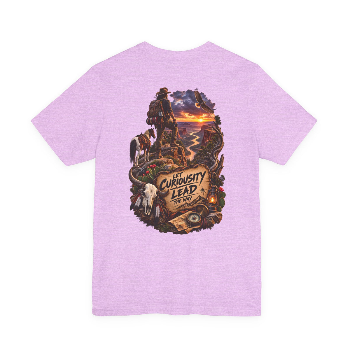 Adventure Graphic Tee — “Let Curiosity Lead the Way” Back Print