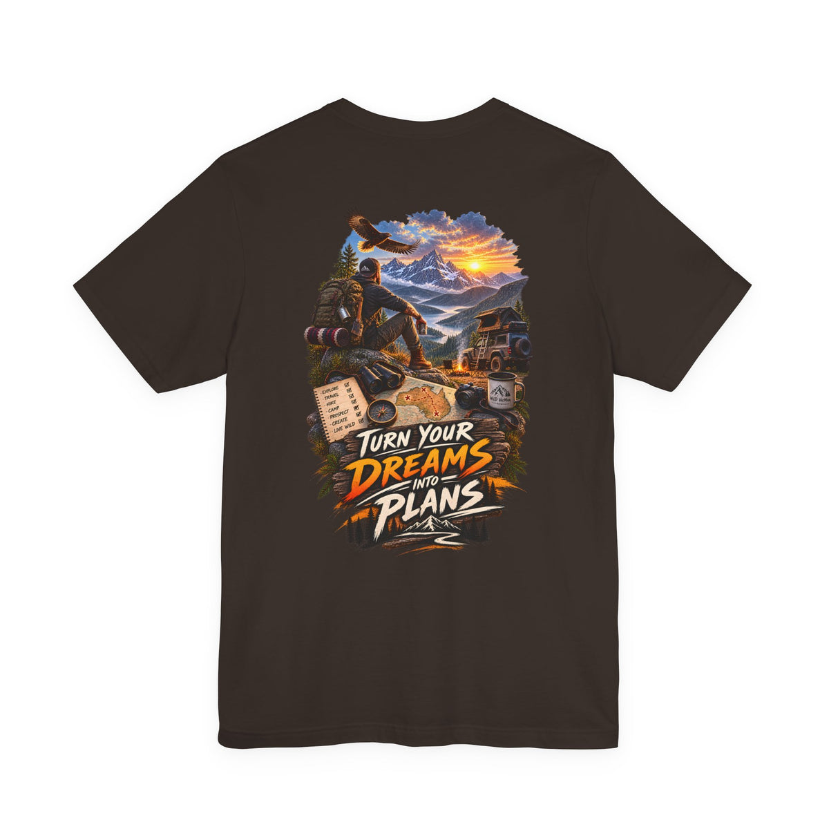 Motivational Adventure T-Shirt — “Turn Your Dreams Into Plans” Graphic Tee