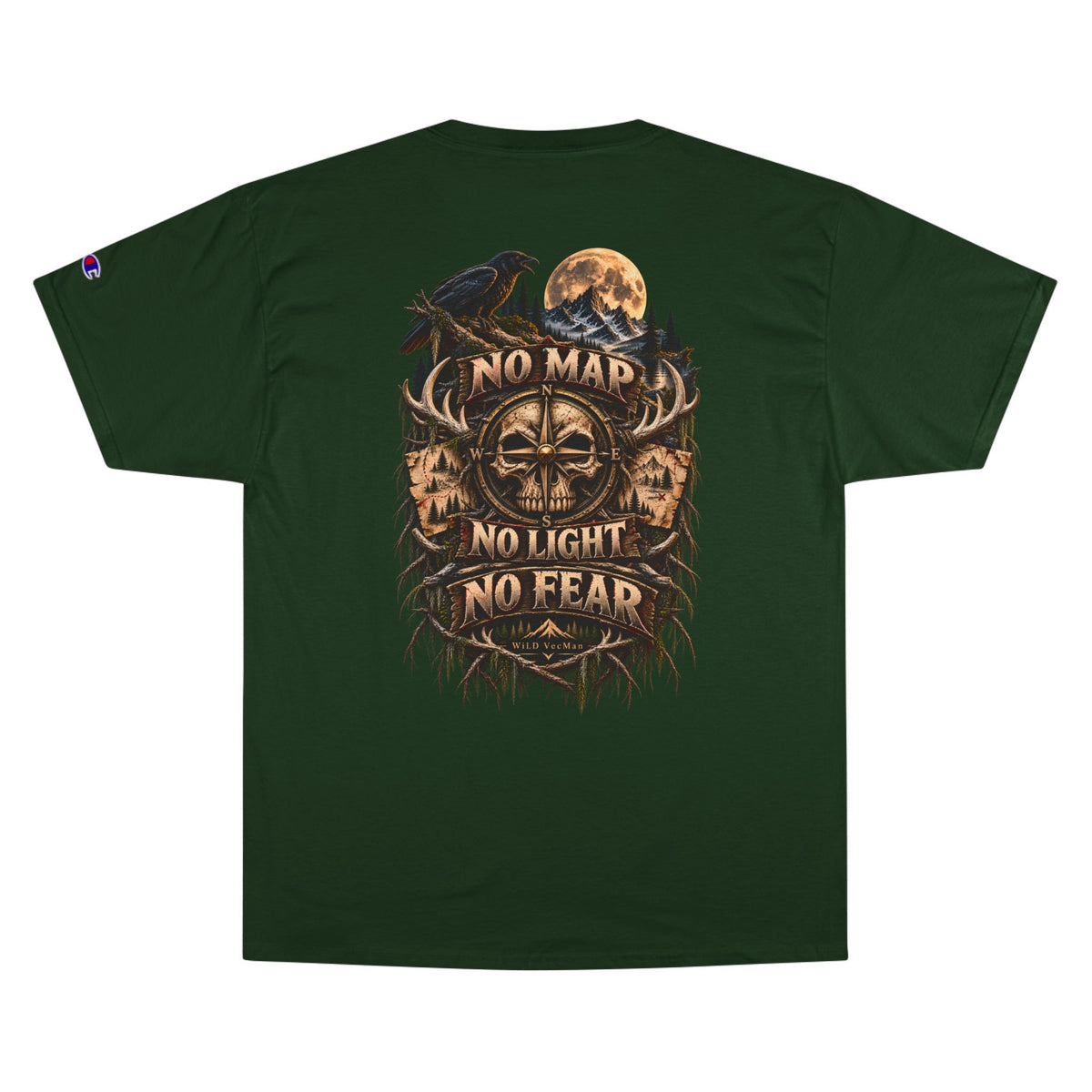 \No Map, No Light, No Fear - WiLD Vecman Halloween T-Shirt