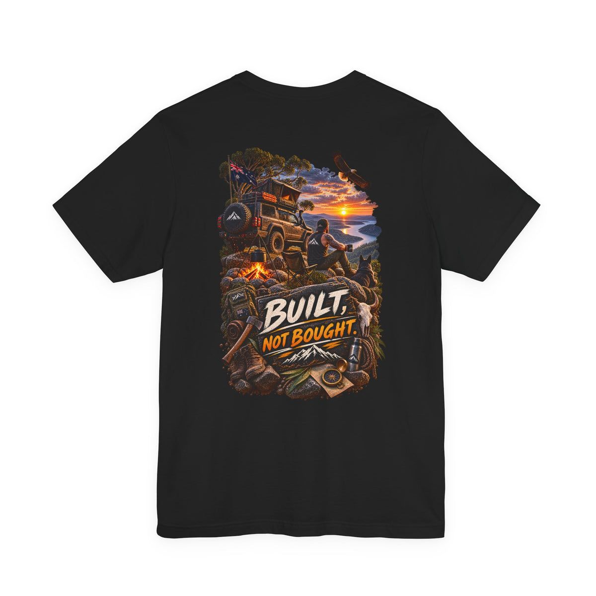Built Not Bought Off-Road T-Shirt — 4x4 Jeep Adventure Graphic Tee