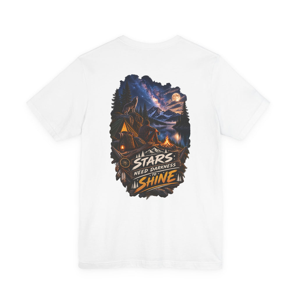 T-shirt Camping Nuit Étoilée — T-shirt graphique « Les étoiles ont besoin de l'obscurité pour briller »