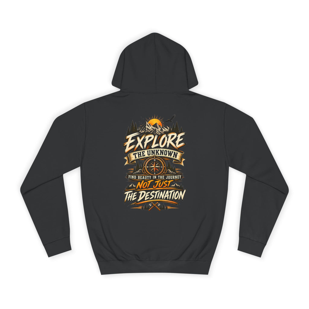 Explore The Unknown Hoodie — Adventure Graphic College Pullover