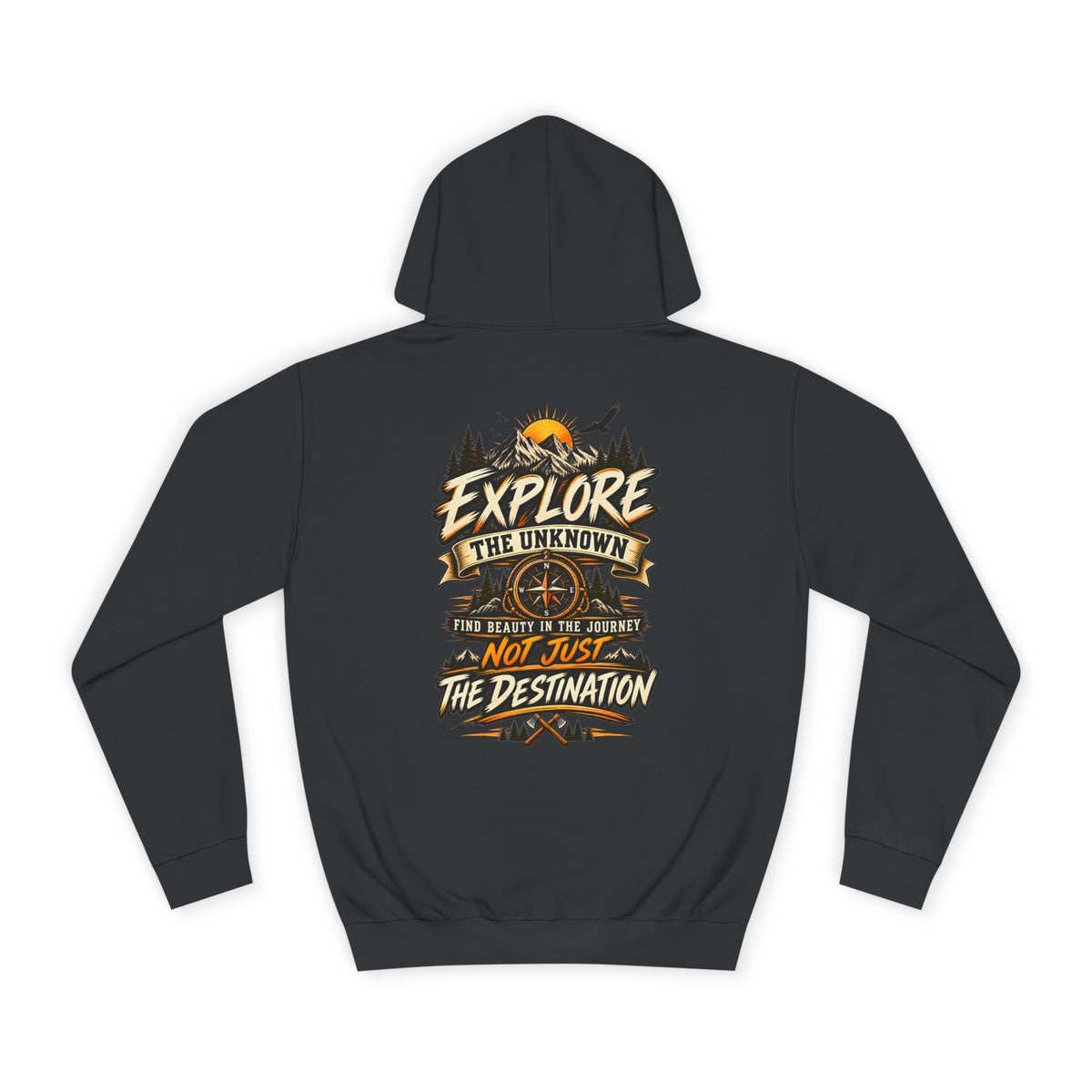 Explore The Unknown Hoodie — Adventure Graphic College Pullover