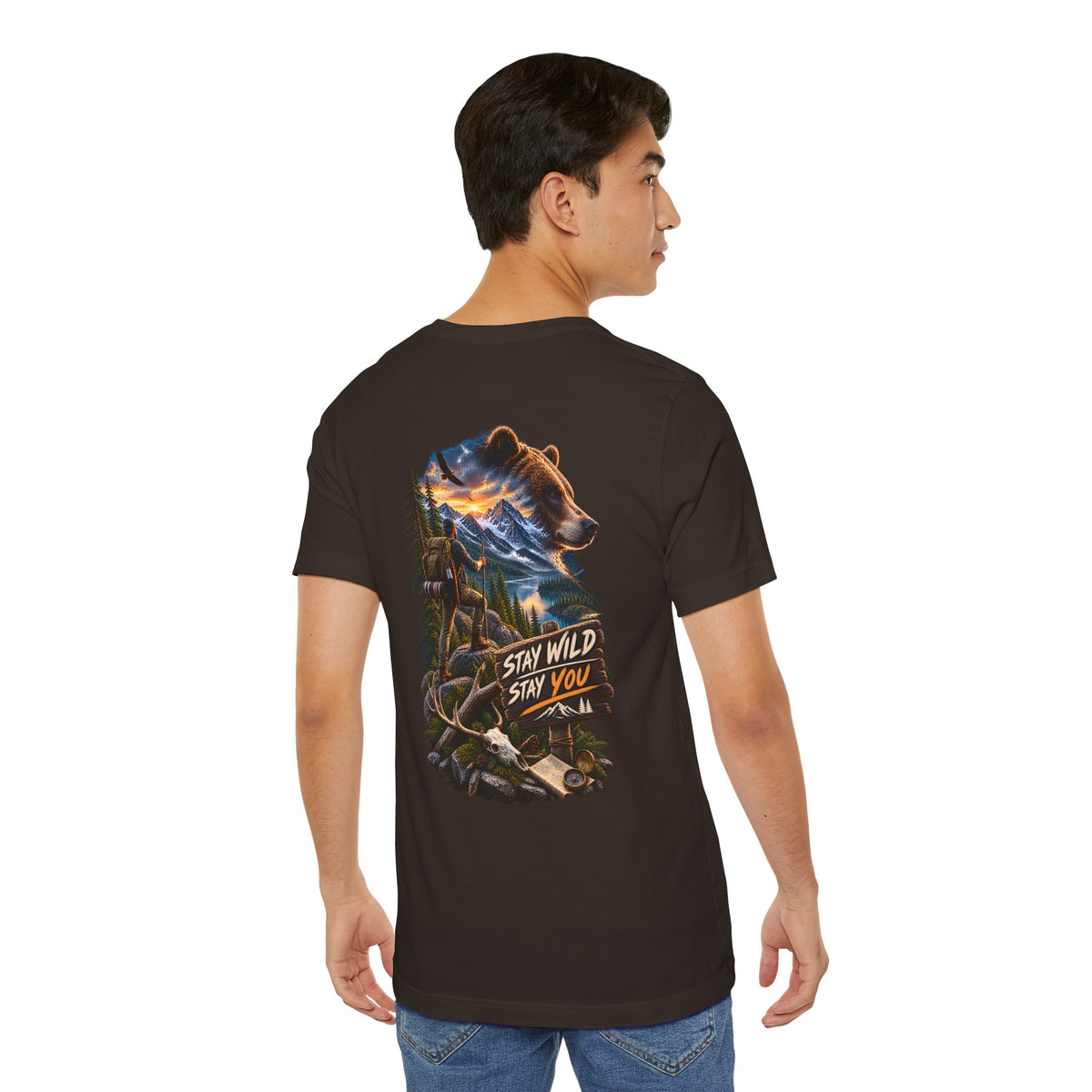 Stay Wild Stay You Bear Graphic Tee — Outdoor Adventure T-Shirt