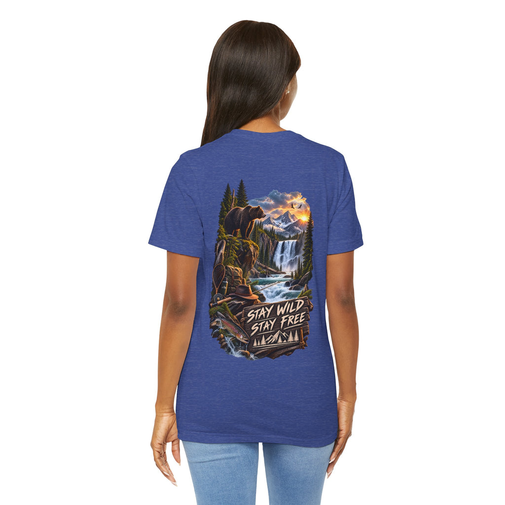 Stay Wild Stay Free Mountain Waterfall T-Shirt