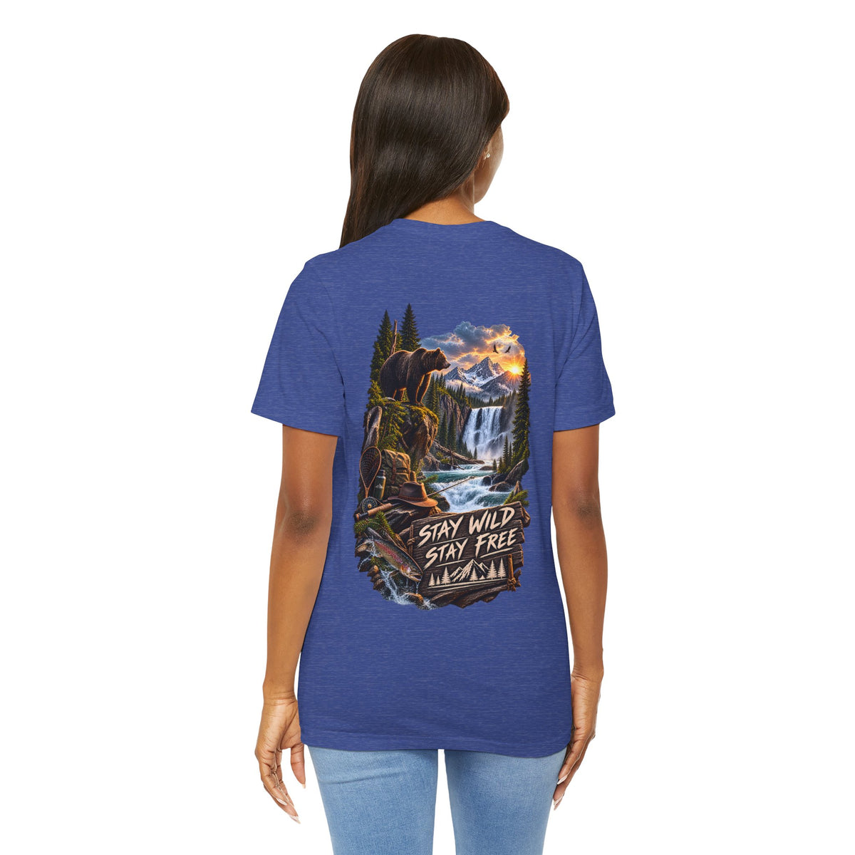 Stay Wild Stay Free Mountain Waterfall T-Shirt