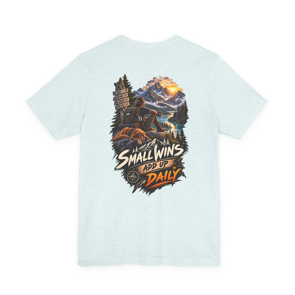 T-shirt Aventure en Montagne Small Wins Add Up Daily