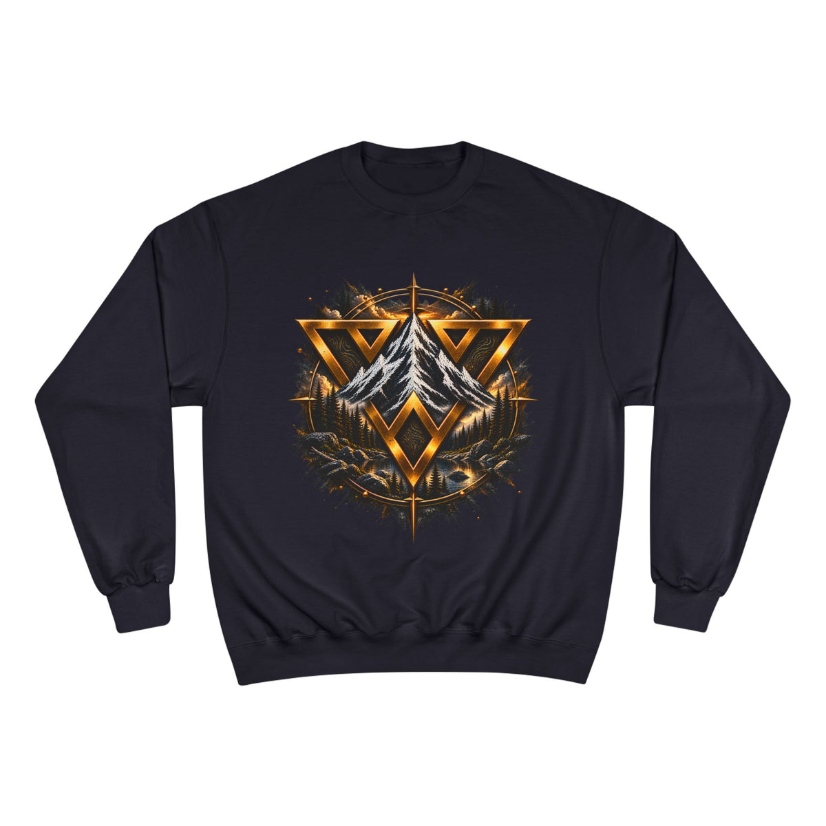 Adventure Champion Sweatshirt — 'Lost Often, Found Always' Mountain Graphic Crewneck