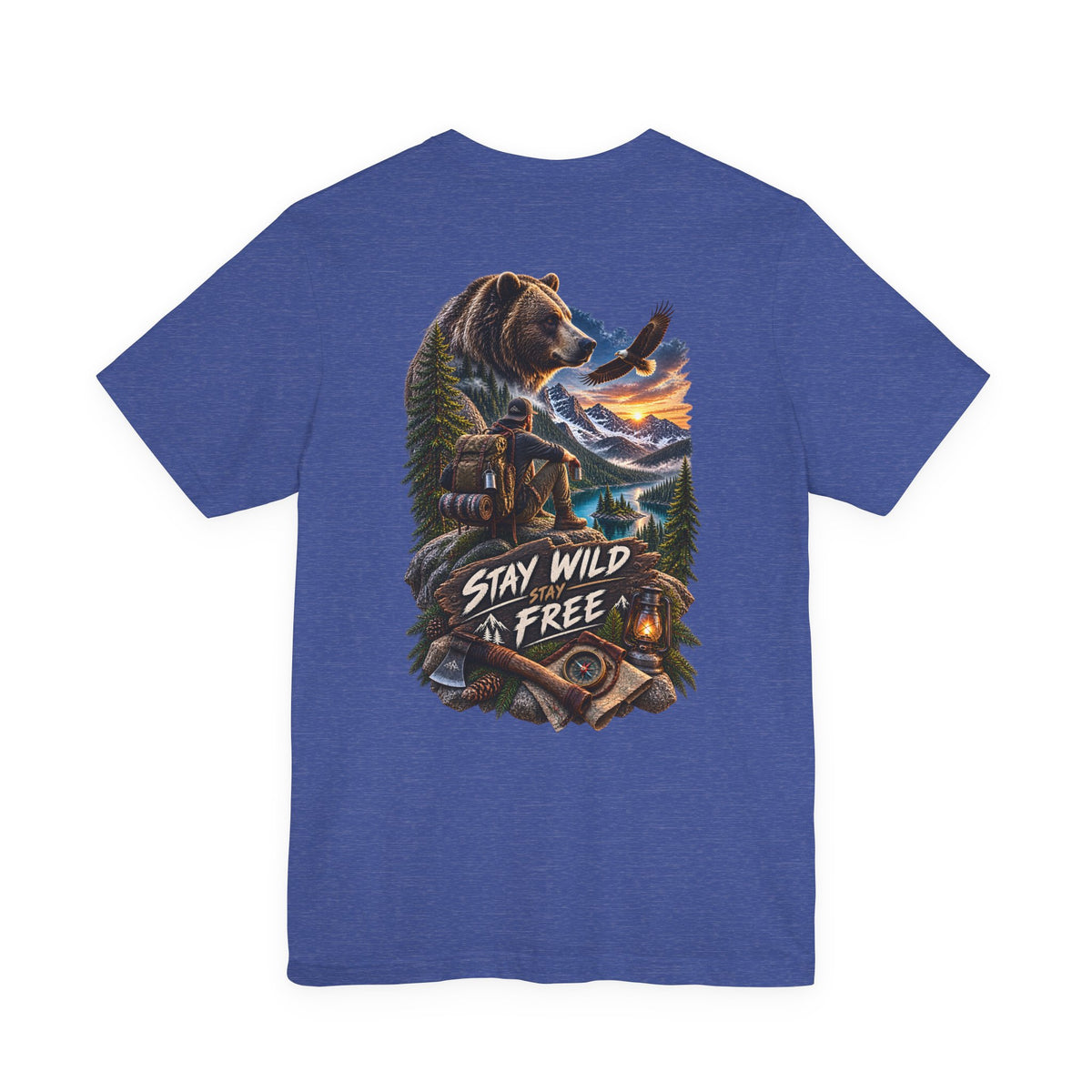 Stay Wild Free Bear T‑Shirt — Outdoor Adventure Graphic Tee