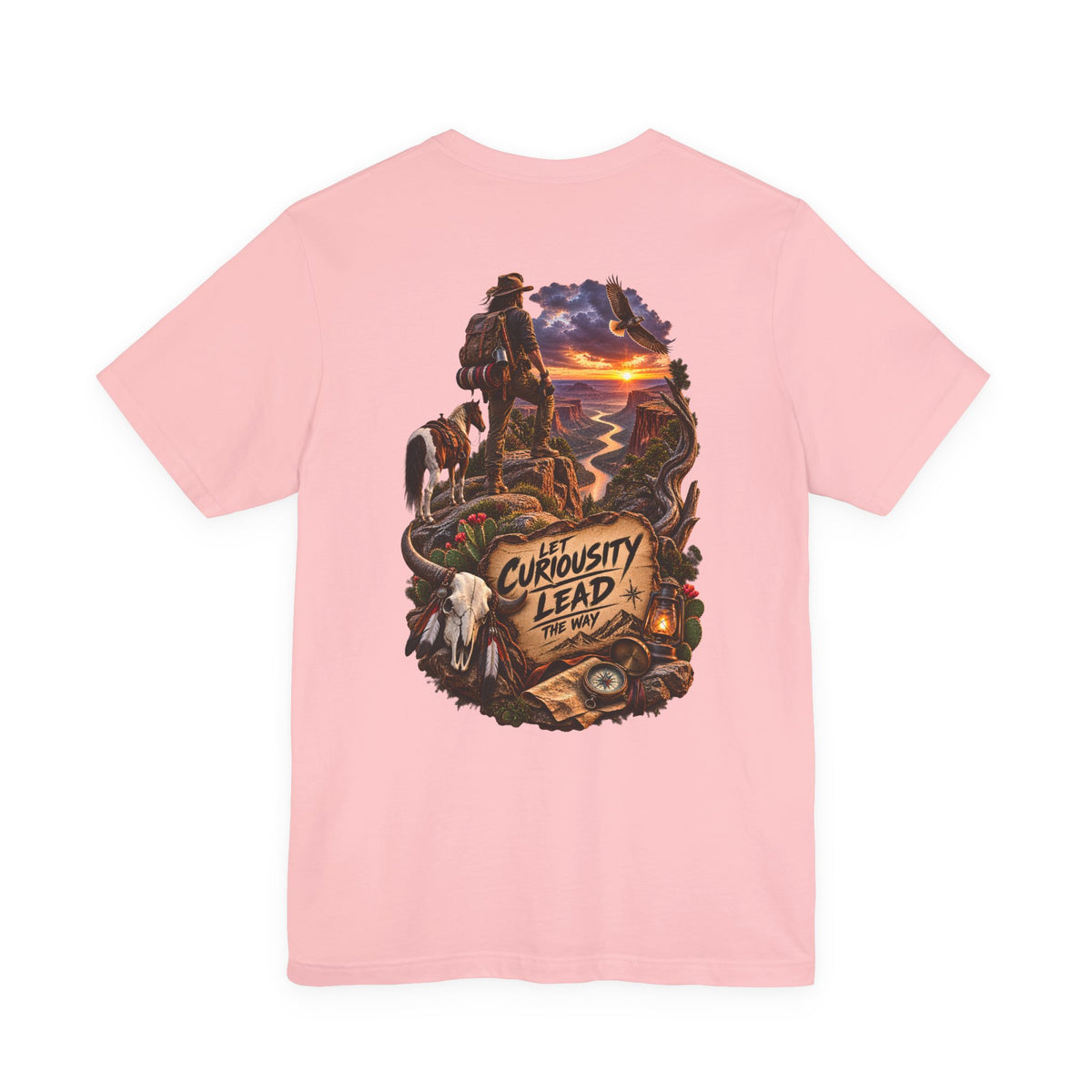 Adventure Graphic Tee — “Let Curiosity Lead the Way” Back Print
