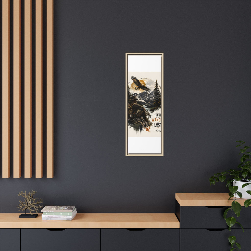 Wander Not Lost Eagle Mountain Canvas Print — Framed Matte Wall Art