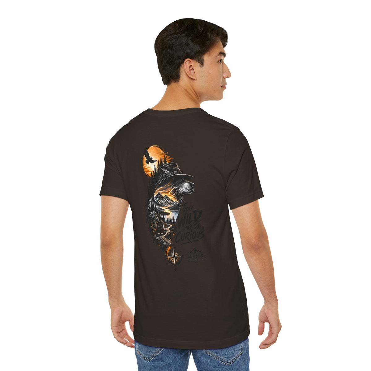 Bear Nature Tee — "Stay Wild, Stay Curious" Adventure Graphic T-Shirt