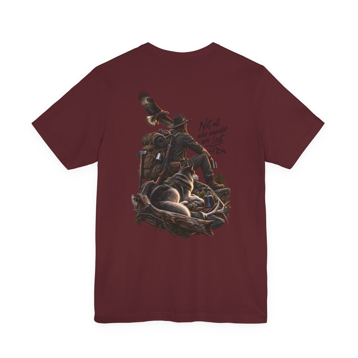 Western Adventure Graphic Tee — "Not all who wander are lost" Back Print