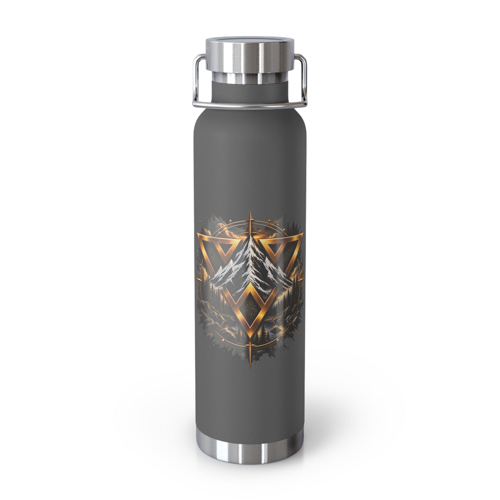 Bouteille isolée sous vide en cuivre de 22 oz — Motif Forêt WilD VecMan