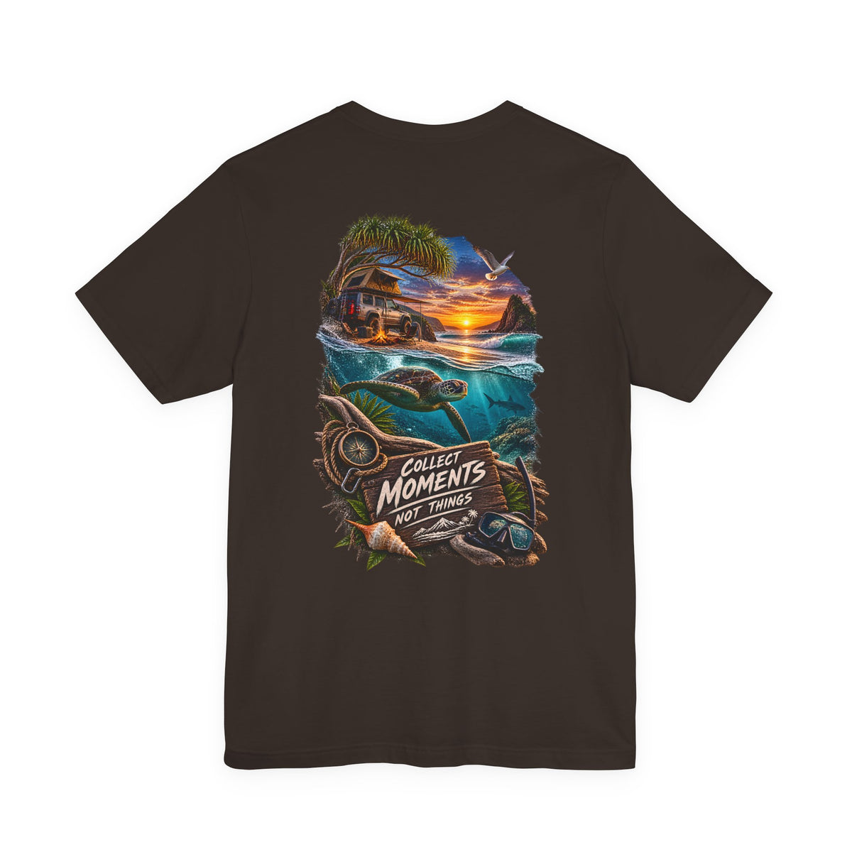 Collect Moments Not Things Sunset Surf T-Shirt