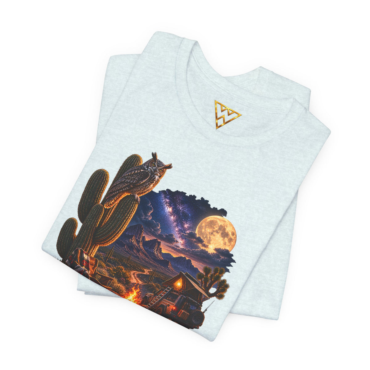 Campfire Desert Graphic Tee — "Seek What Sets Your Soul Alive"
