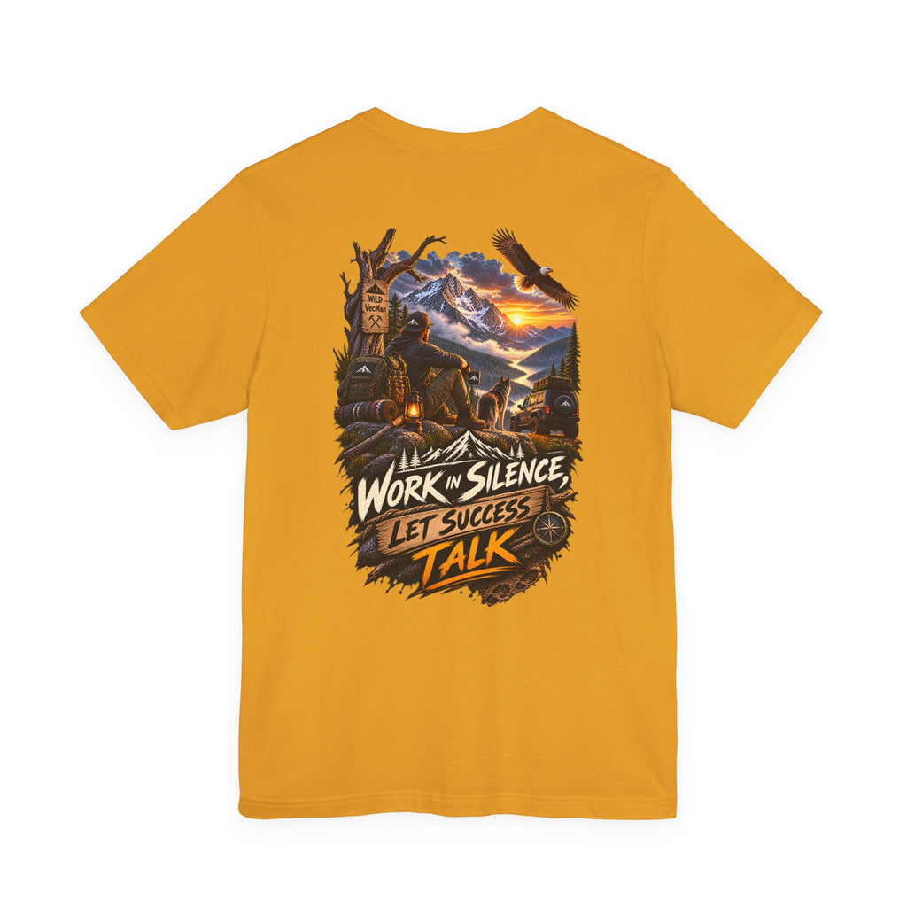 T-shirt « Work in Silence Let Success Talk » — T-shirt graphique de motivation