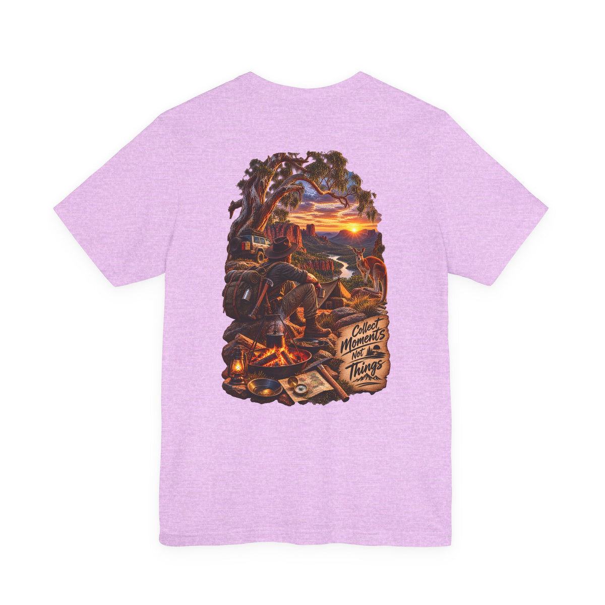 Adventure Campfire Tee — "Collect Memories Not Things" Graphic T-Shirt
