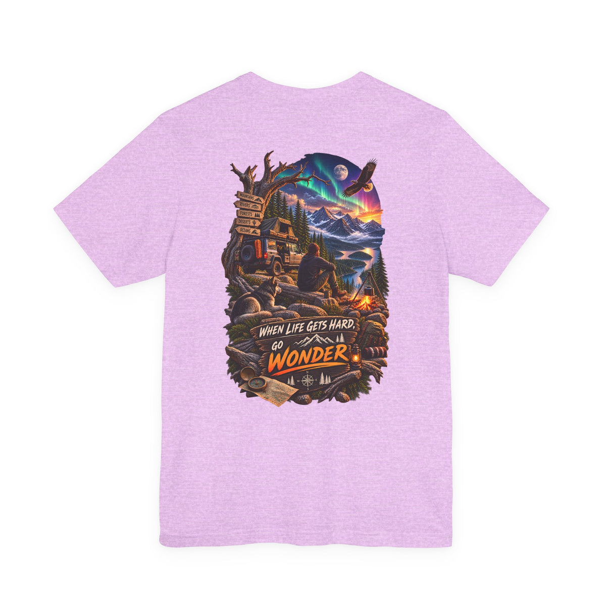 Adventure Tee — "When Life Gets Hard, Go Wonder" Graphic T‑Shirt