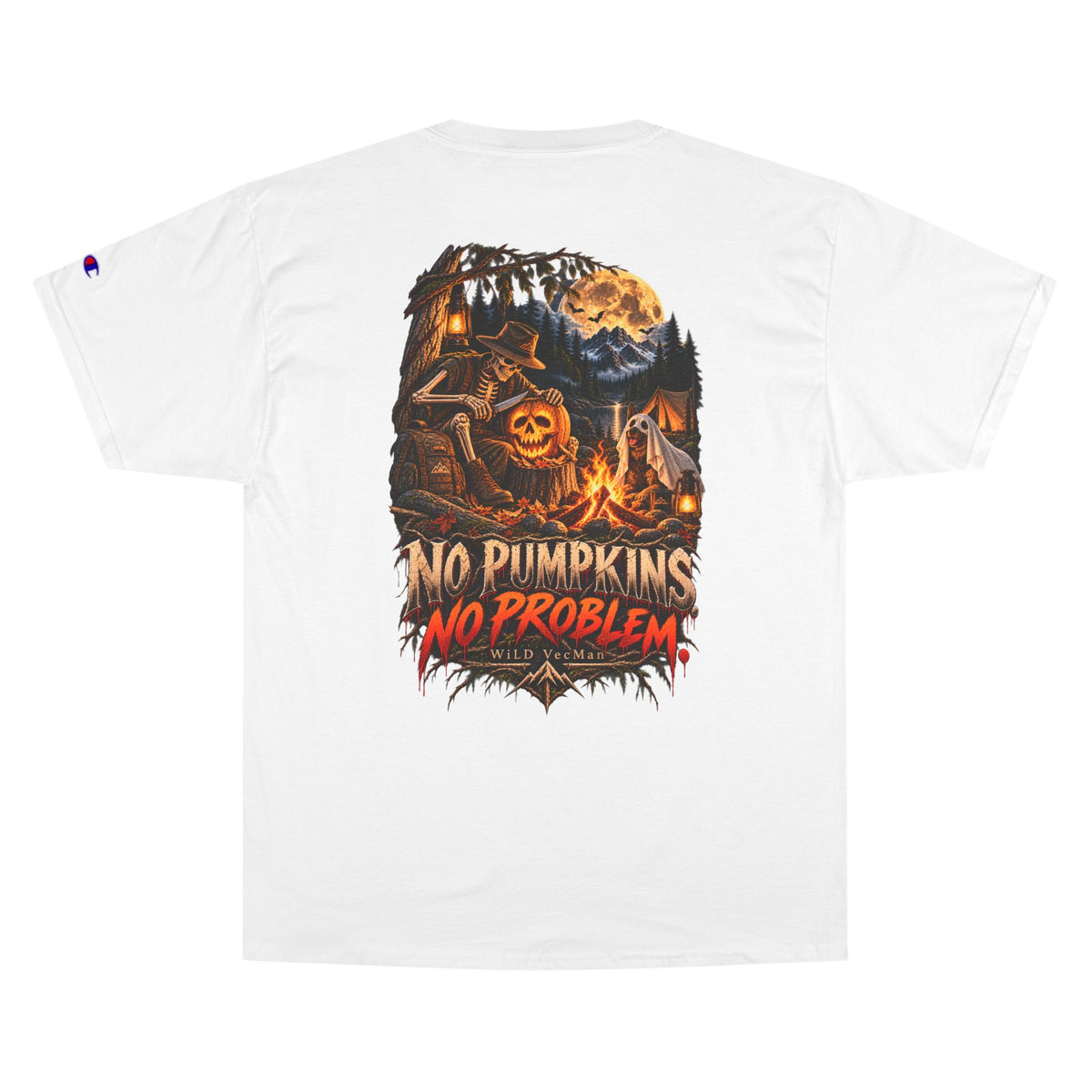 No Pumpkins No Problem - WiLD Vecman Halloween T-Shirt