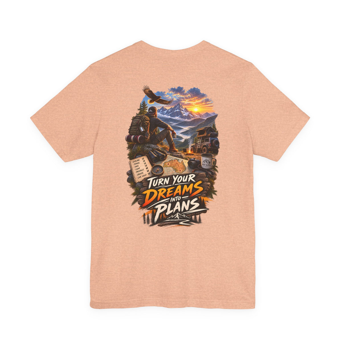 Motivational Adventure T-Shirt — “Turn Your Dreams Into Plans” Graphic Tee