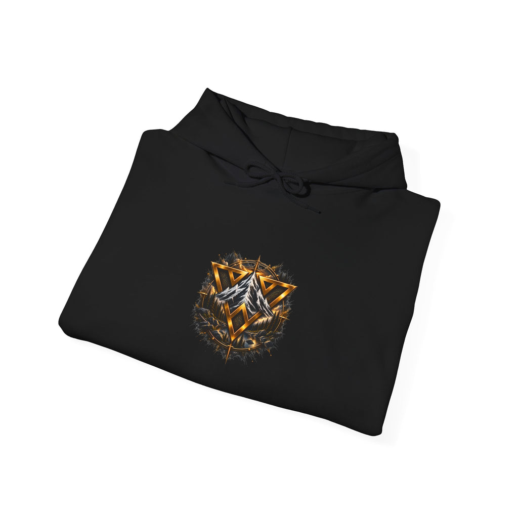 WiLD VecMan Hoodie — Geometric Wolf Emblem Graphic Sweatshirt