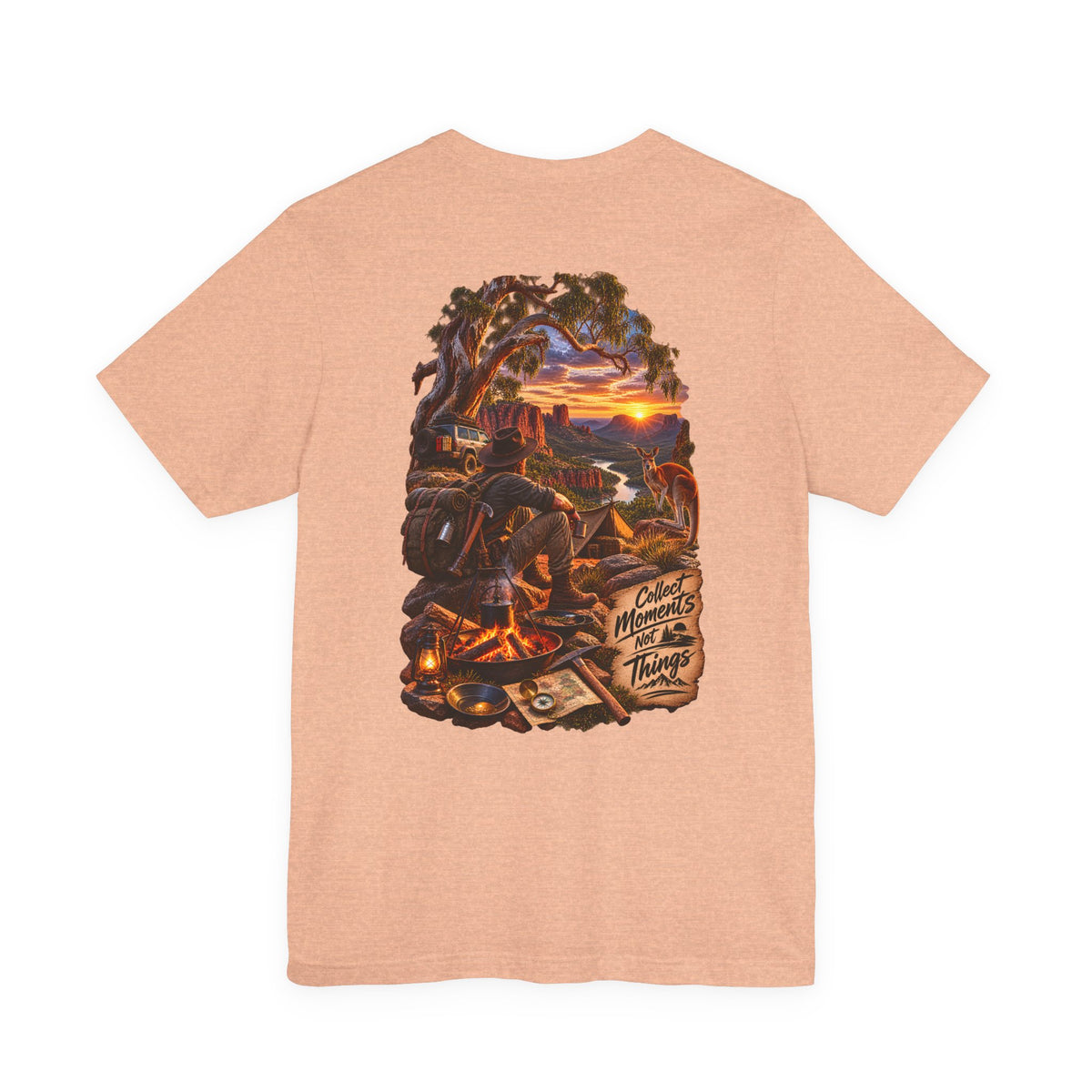 Adventure Campfire Tee — "Collect Memories Not Things" Graphic T-Shirt