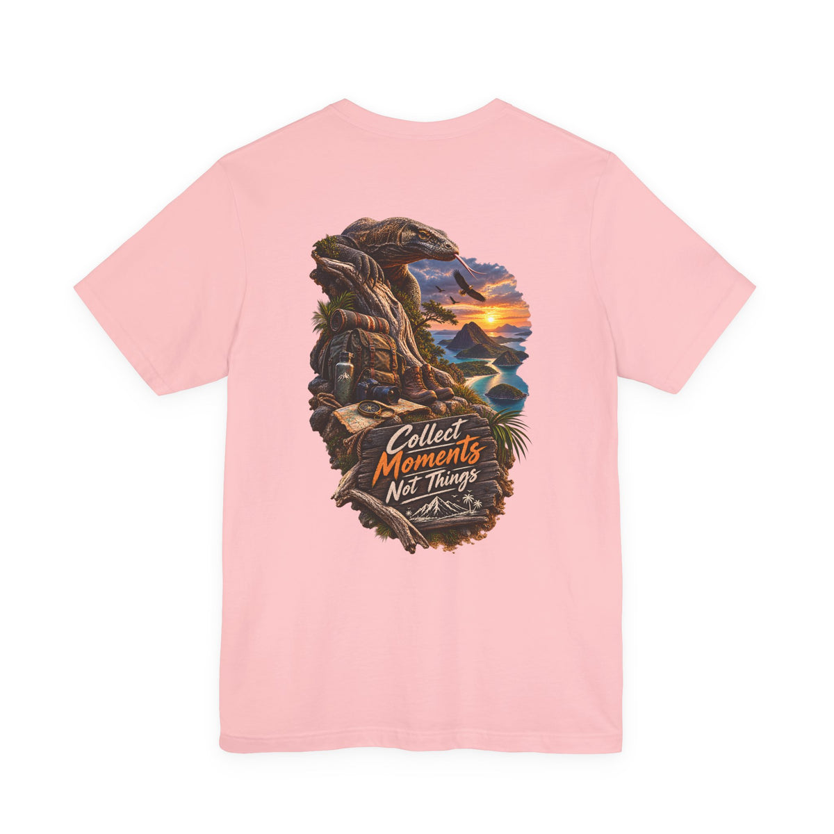 Collect Moments Not Things T‑Shirt — Adventure Sunset Landscape Tee
