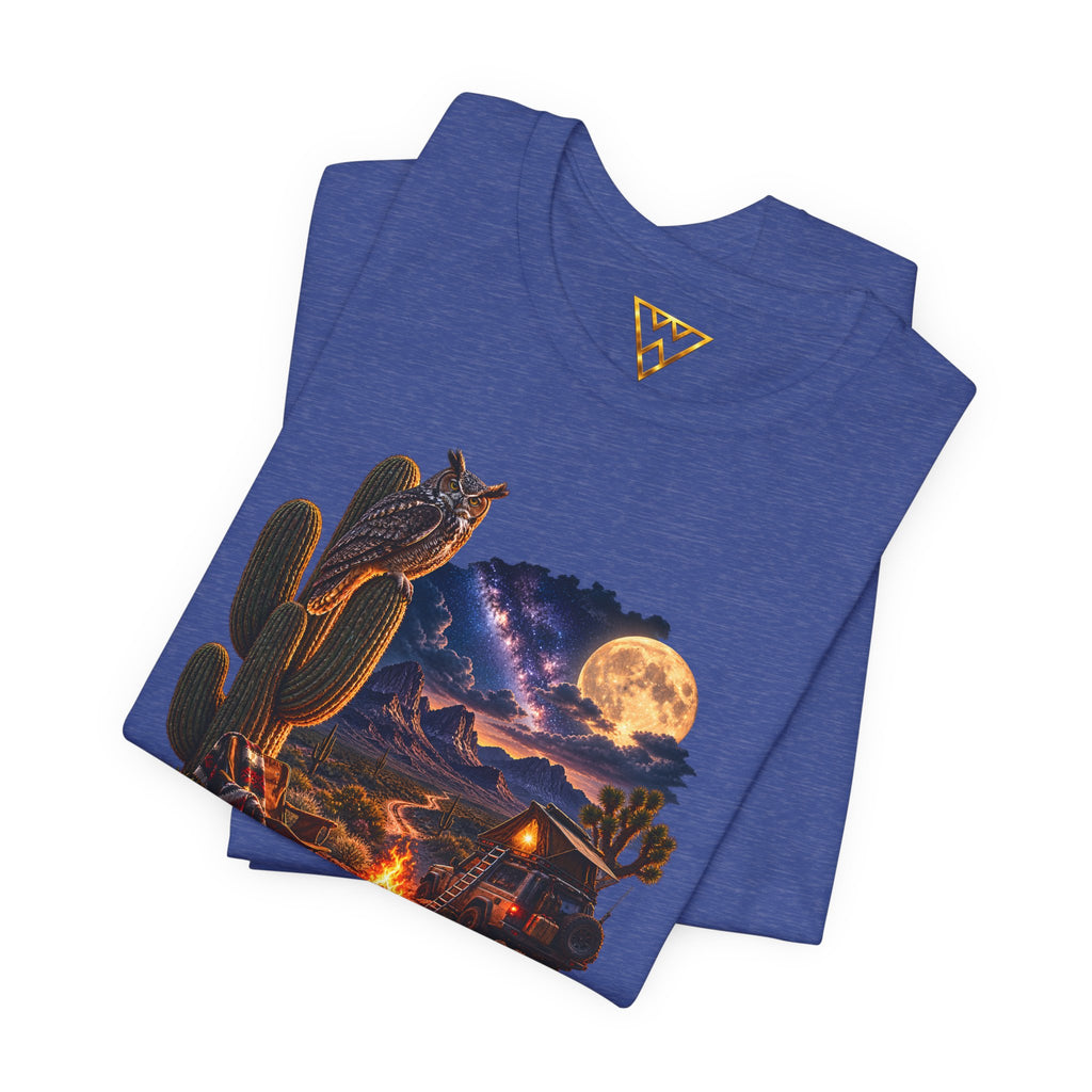 Campfire Desert Graphic Tee — "Seek What Sets Your Soul Alive"