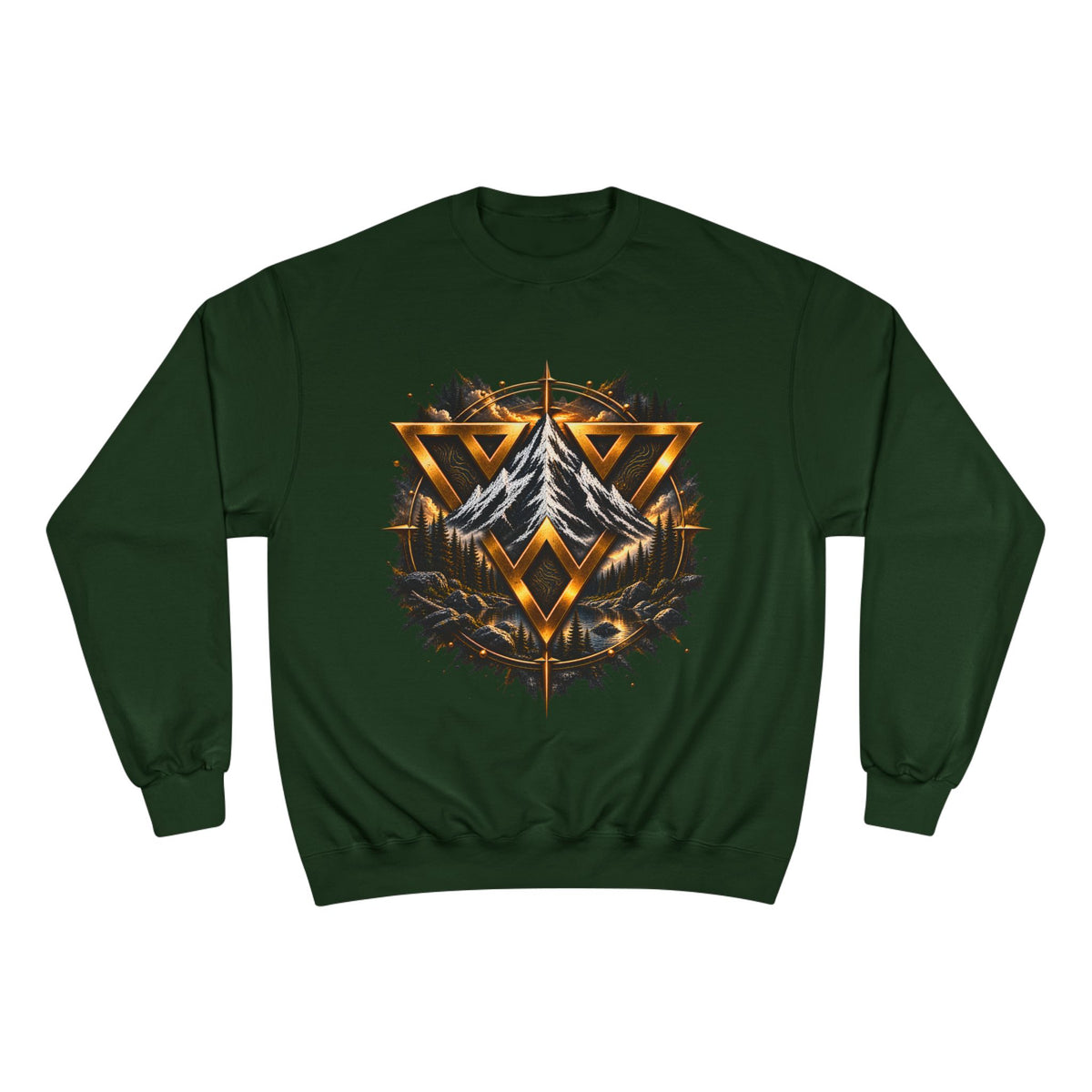 Adventure Champion Sweatshirt — 'Lost Often, Found Always' Mountain Graphic Crewneck
