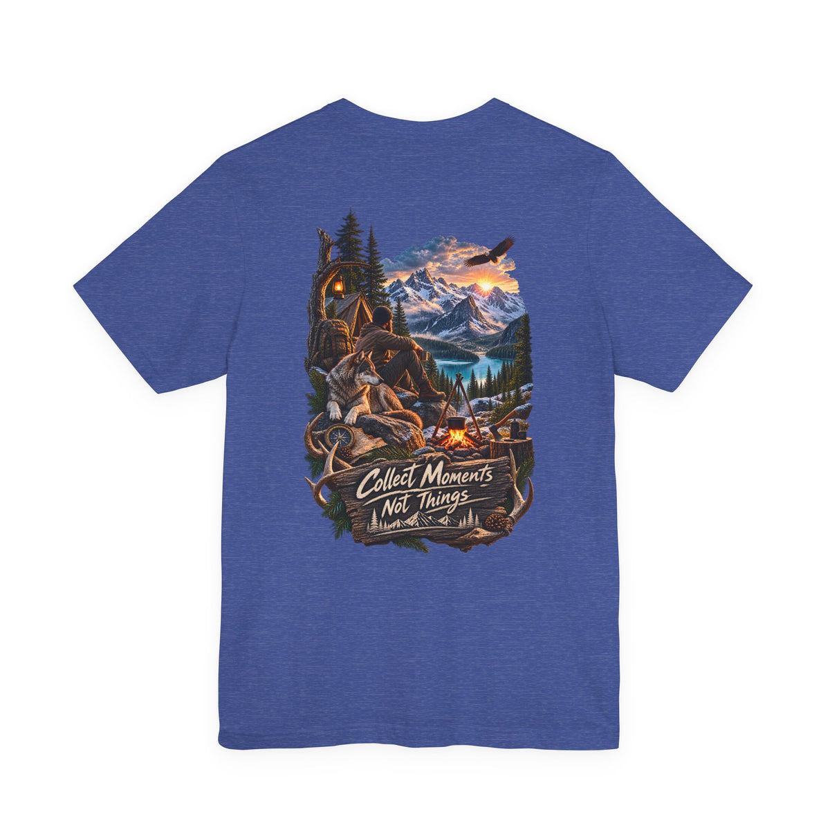 Adventure T-Shirt — "Collect Moments Not Things" Backprint