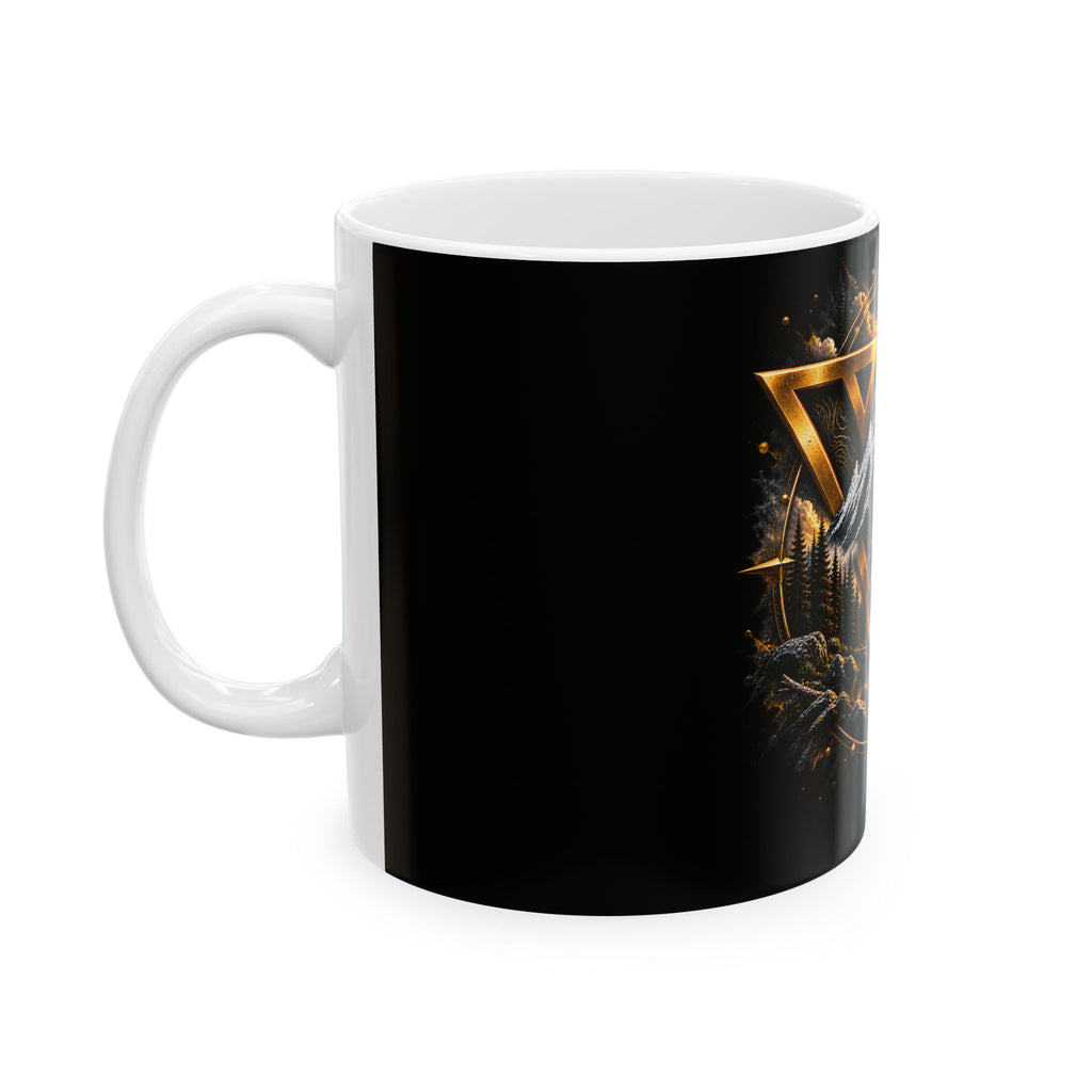 WiLD Vecman Compass Ceramic Mug — Norse Viking Woodland Coffee Cup