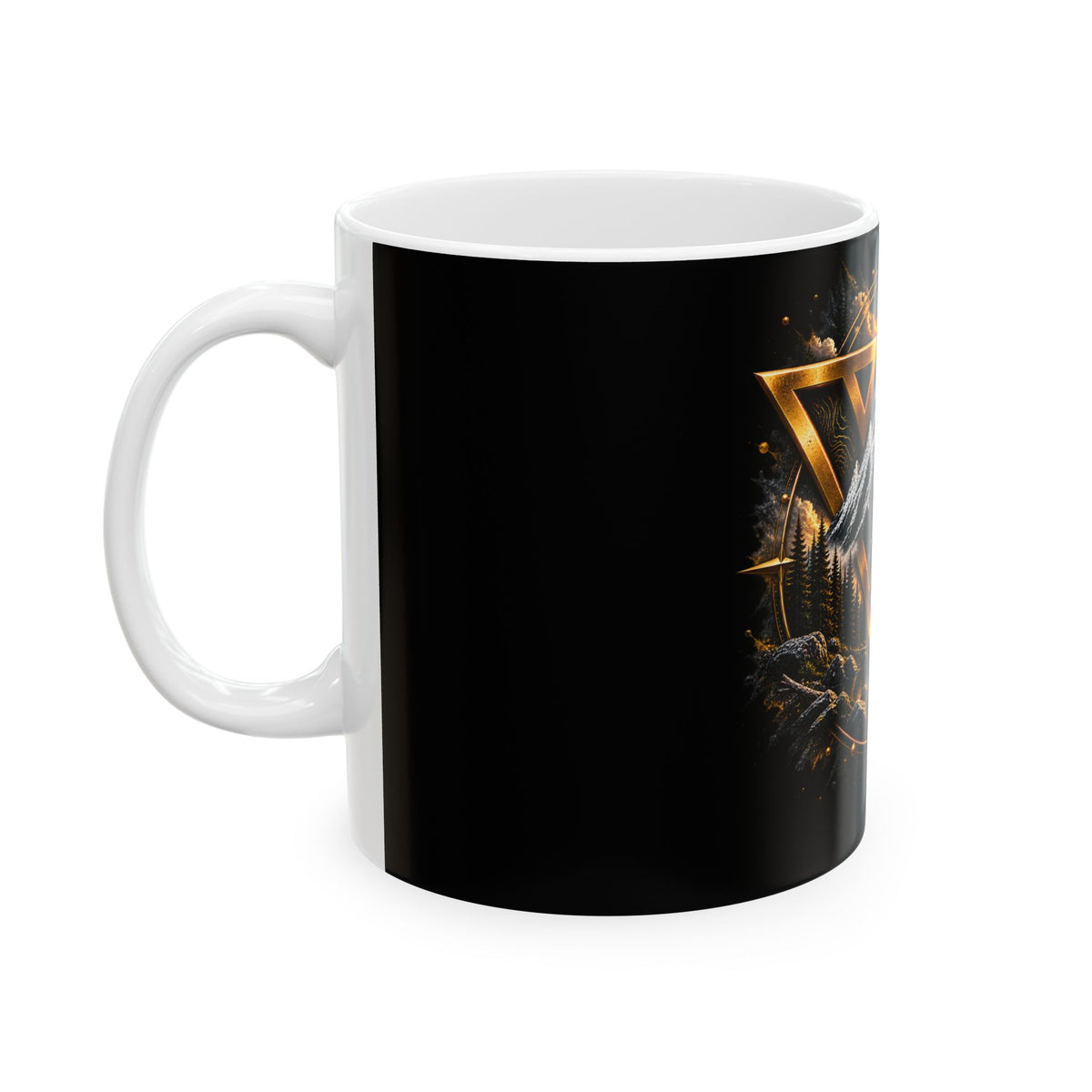 WiLD Vecman Compass Ceramic Mug — Norse Viking Woodland Coffee Cup