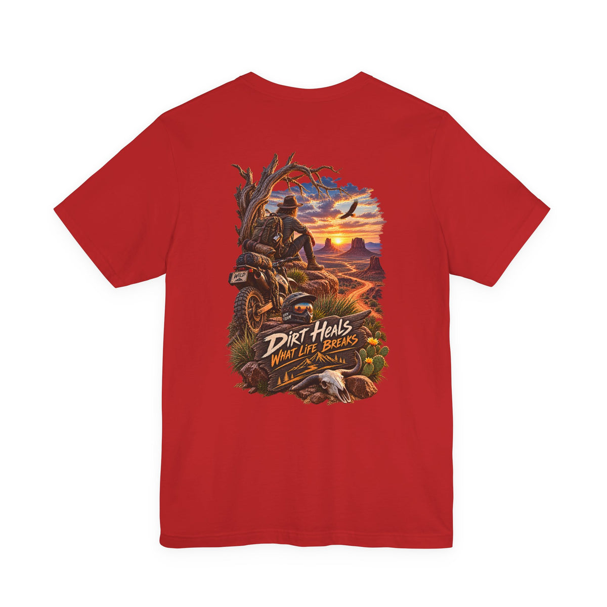 Dirt Heals Motorbike Sunset T‑Shirt