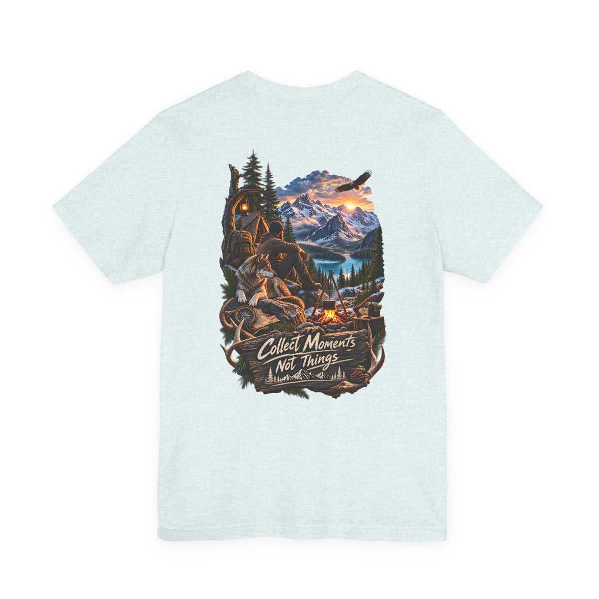 Adventure T-Shirt — "Collect Moments Not Things" Backprint