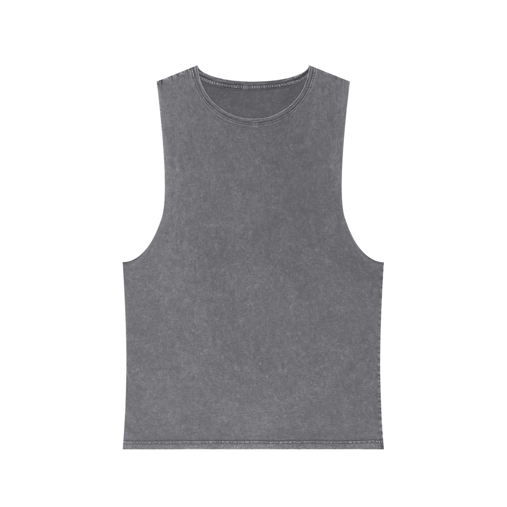 Wild Vecman logo - Compass Tank Top — Vintage Stonewash Adventure Graphic