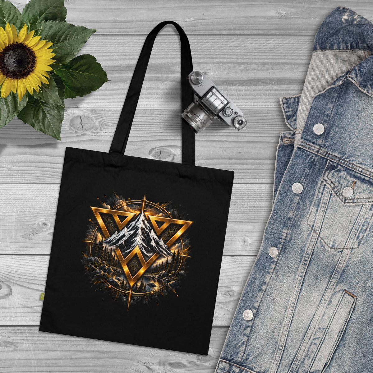 Tote Bag — WilD VecMan Viking Triangle Emblem Organic Cotton Tote