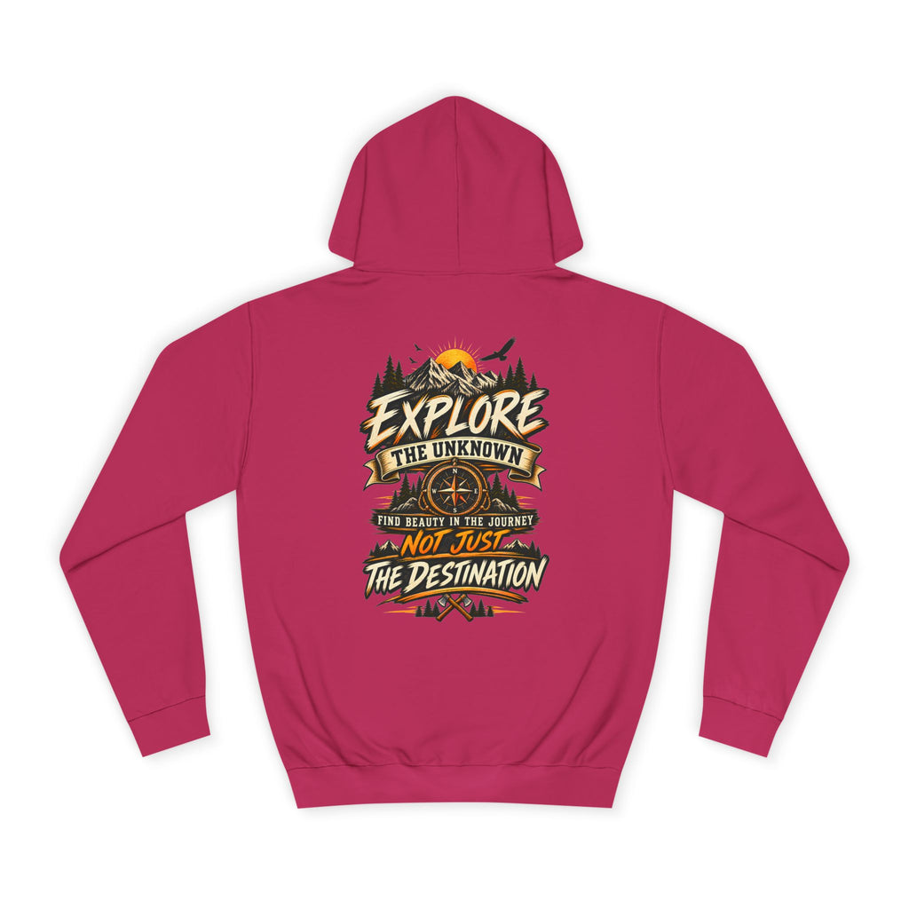 Explore The Unknown Hoodie — Adventure Graphic College Pullover