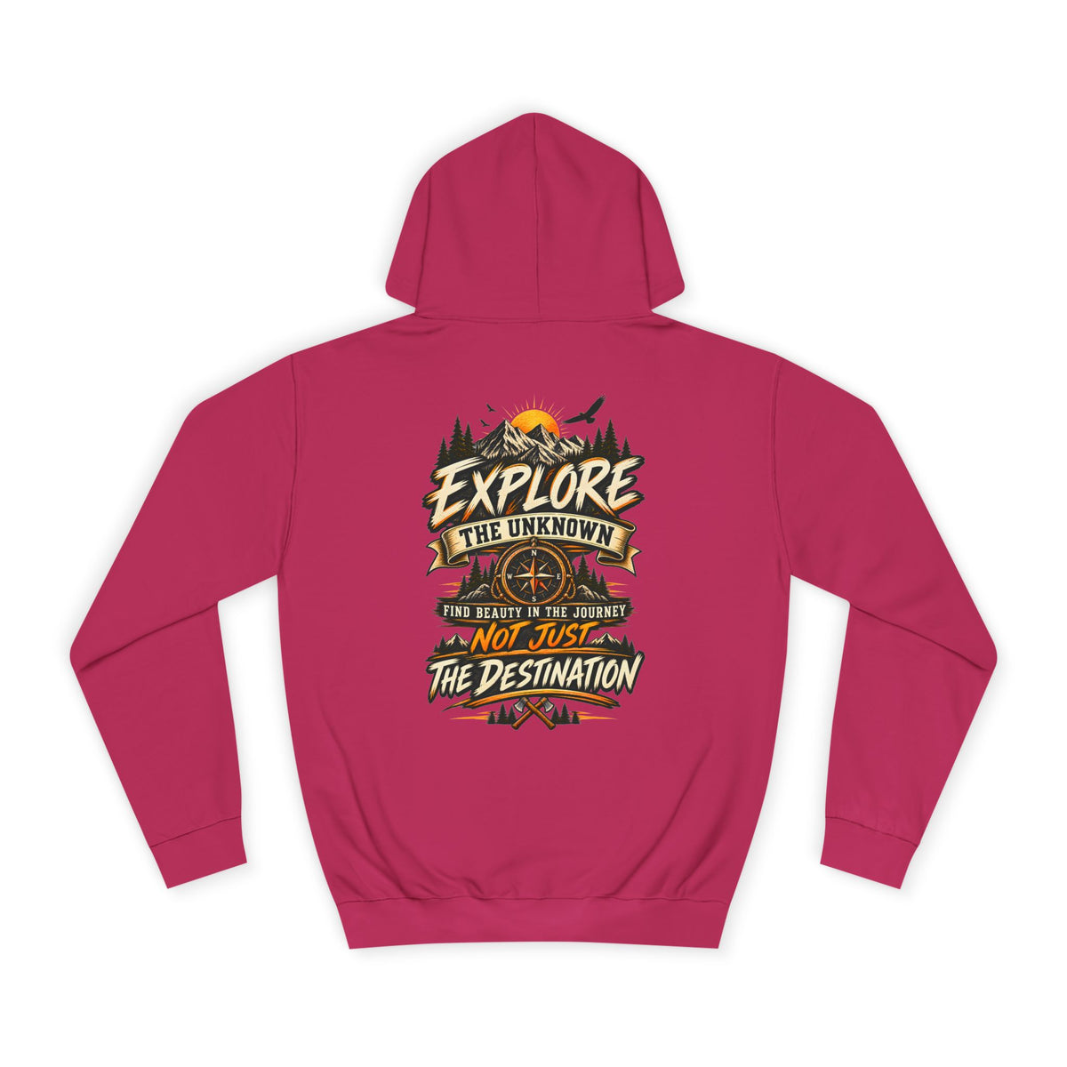 Explore The Unknown Hoodie — Adventure Graphic College Pullover