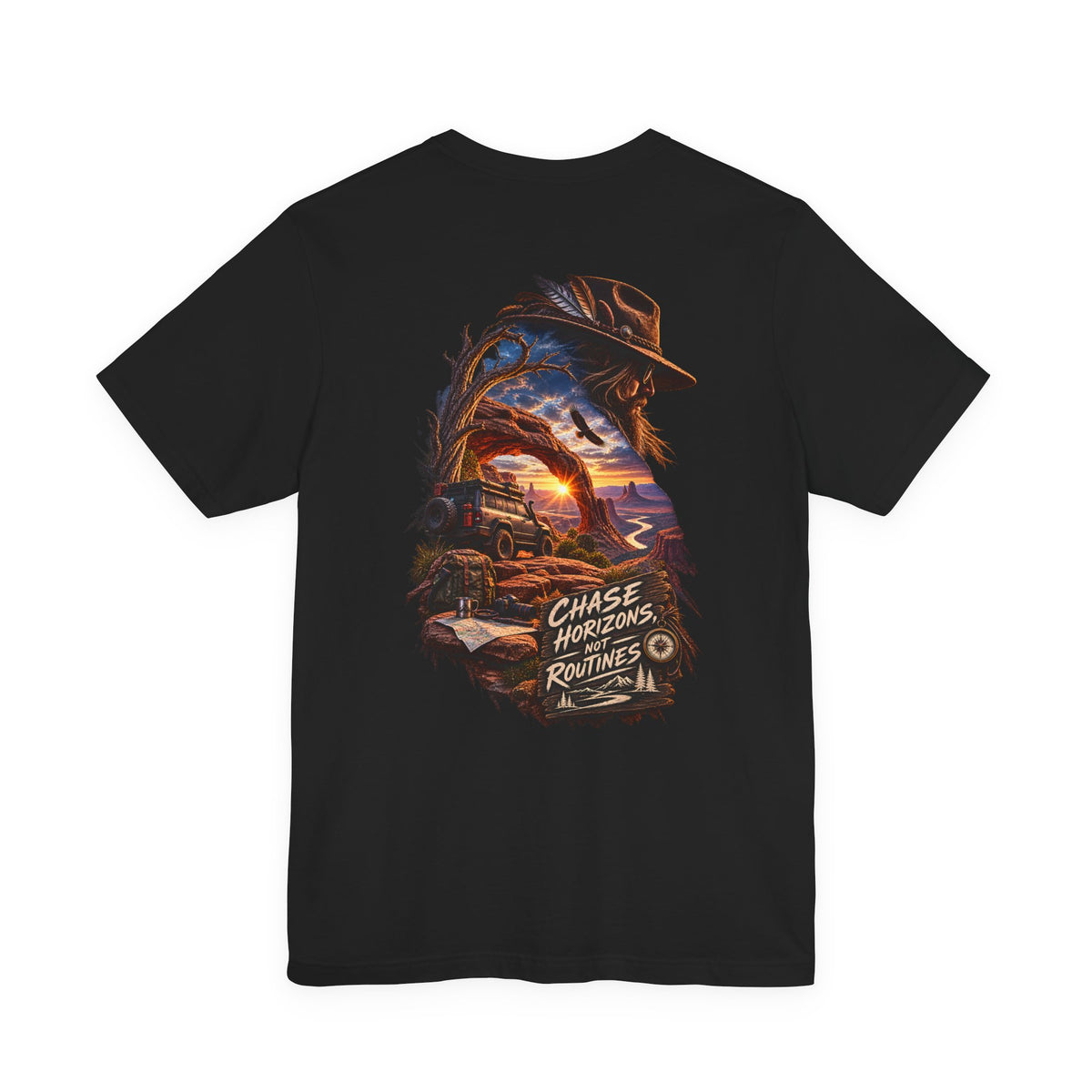 Chase Horizons Tee — Adventure Sunset Graphic Shirt
