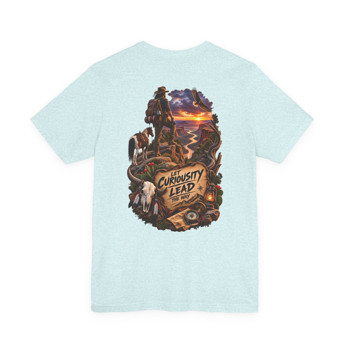 Adventure Graphic Tee — “Let Curiosity Lead the Way” Back Print