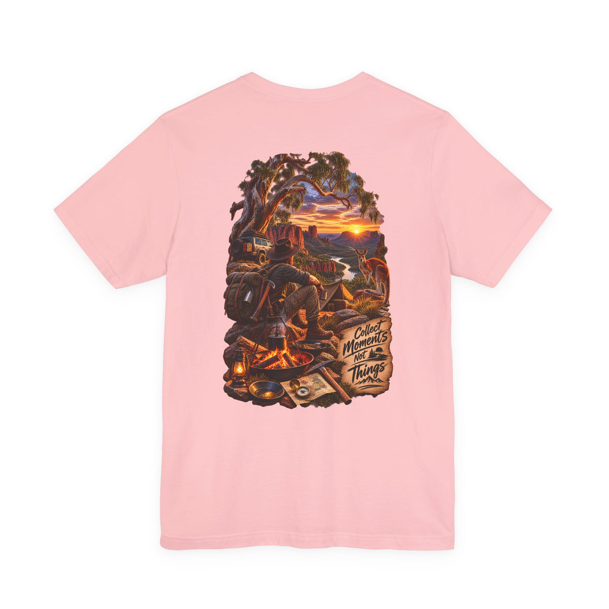 Adventure Campfire Tee — "Collect Memories Not Things" Graphic T-Shirt