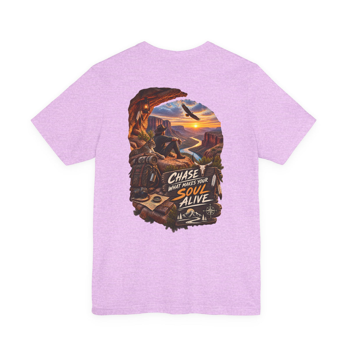Adventure T-Shirt — "Chase What Makes Your Soul Alive" Graphic Tee