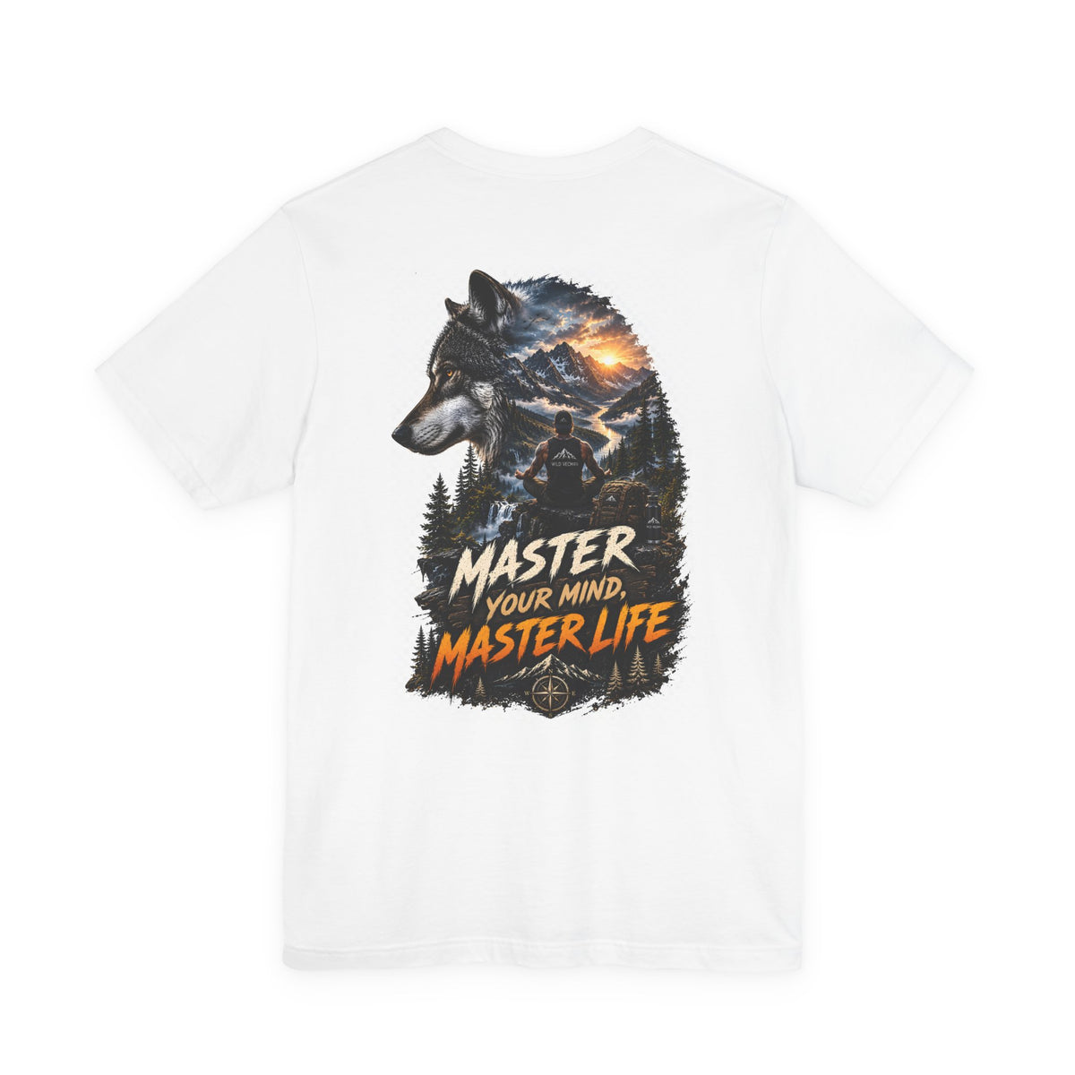 Master Your Mind, Master Life Wolf Tee — Motivational Outdoor Graphic T-Shirt