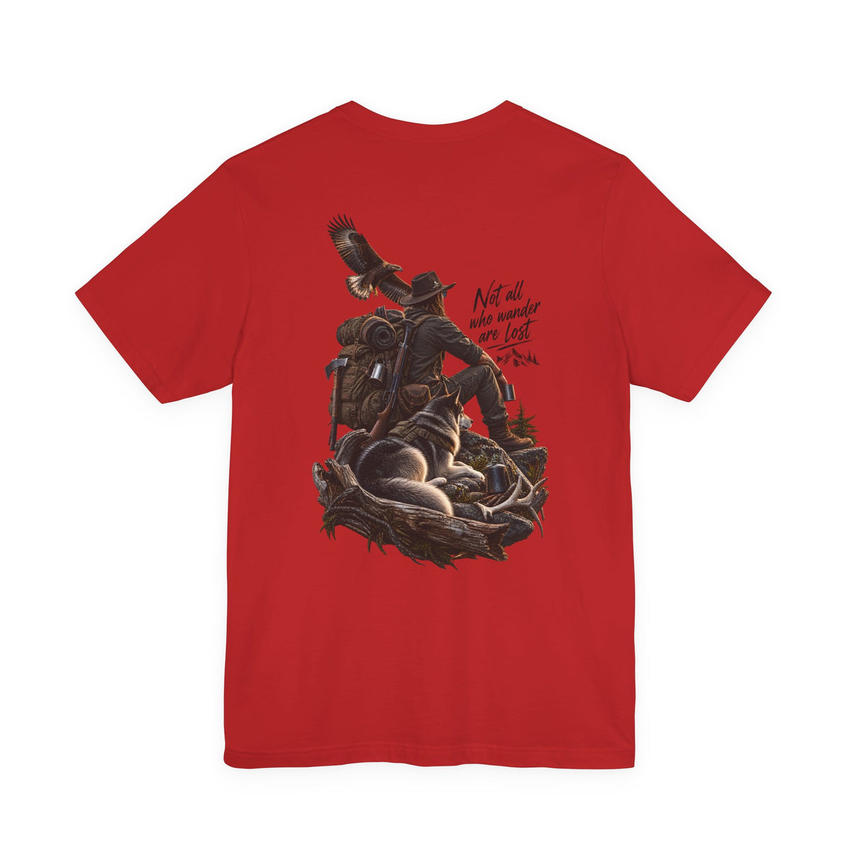 Western Adventure Graphic Tee — "Not all who wander are lost" Back Print
