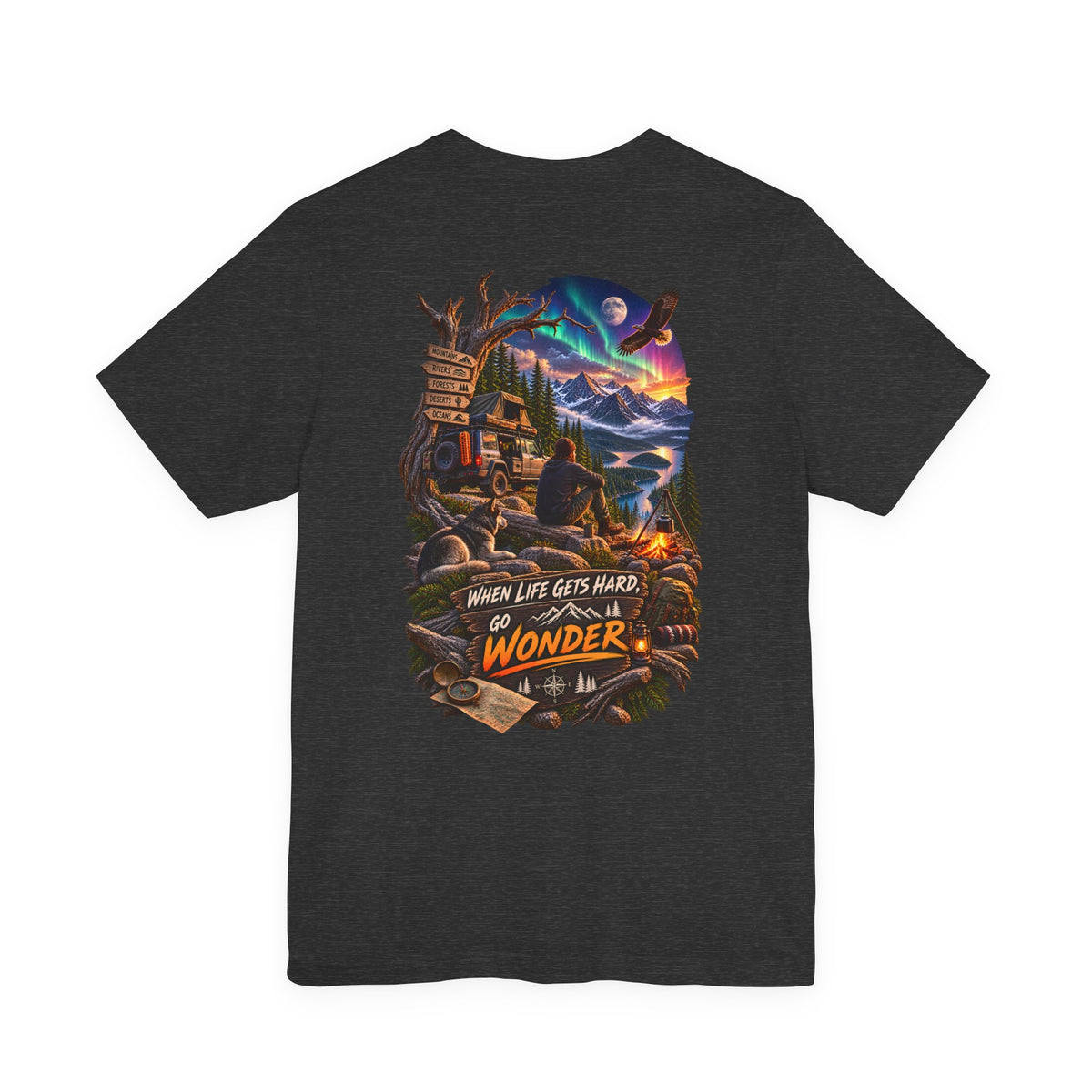 Adventure Tee — "When Life Gets Hard, Go Wonder" Graphic T‑Shirt