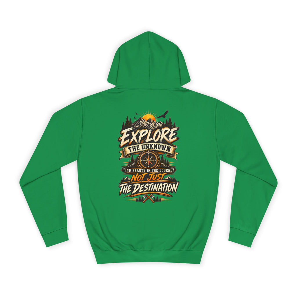 Explore The Unknown Hoodie — Adventure Graphic College Pullover
