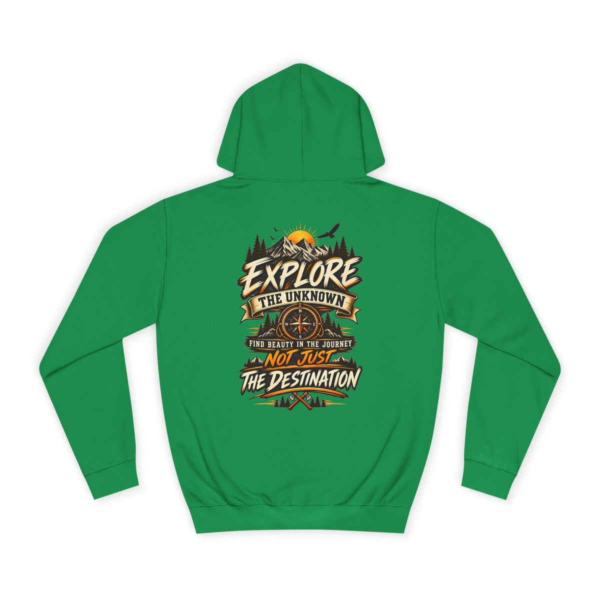 Explore The Unknown Hoodie — Adventure Graphic College Pullover